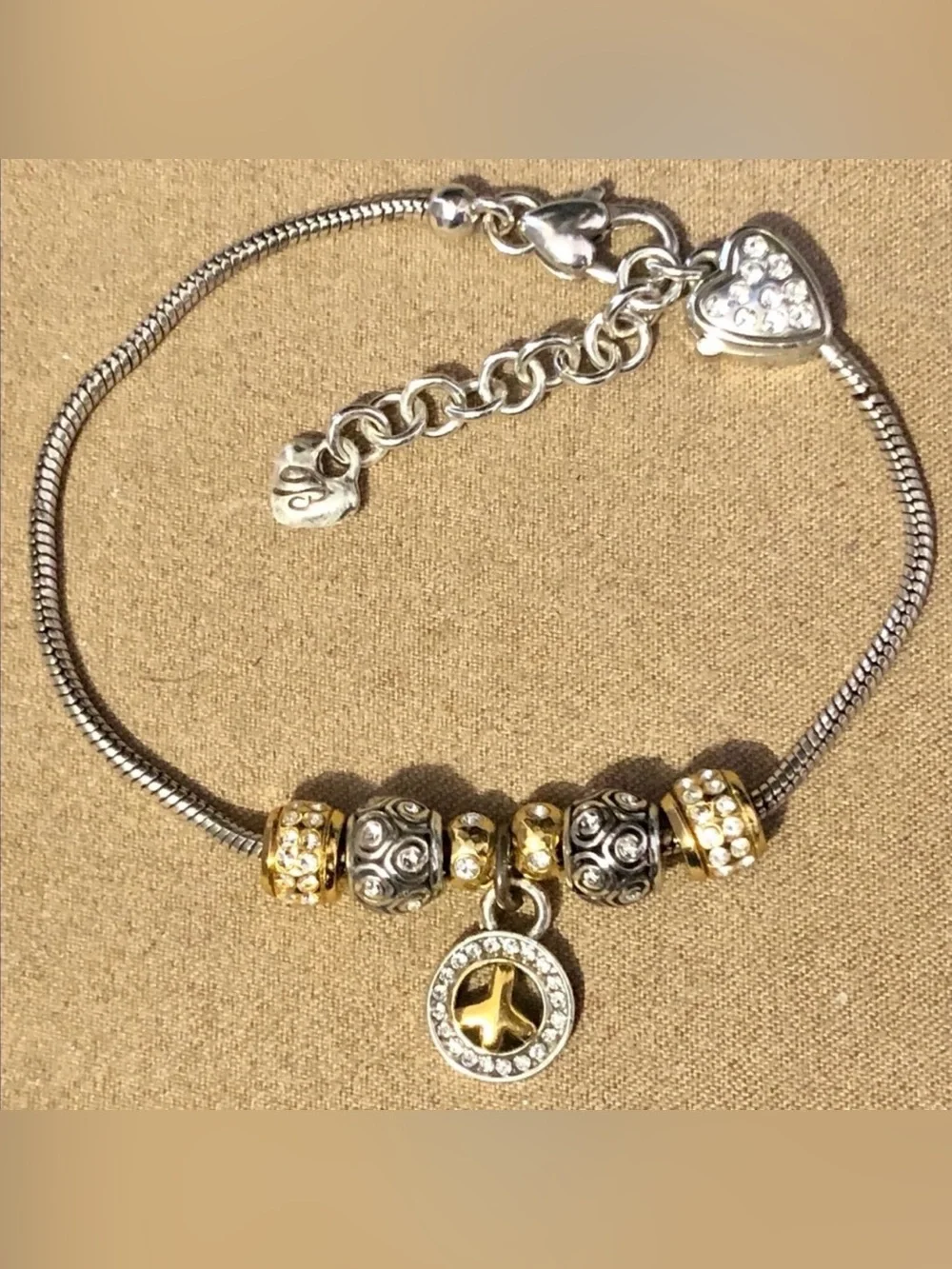 🆕 Brighton Mini Charm silver bracelet Fits mini & regular charms and beads NWOT